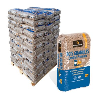 Holzpellets Woodstock ENplus A1 – Sackware 78 × 15 kg – Palette