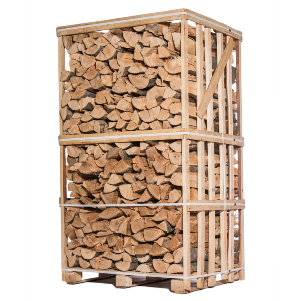 Brennholz Hartholz 25 cm ofenfertig – Kaminholz Eiche, Buche, Hainbuche, Esche – Palette ca. 3,3 Raummeter